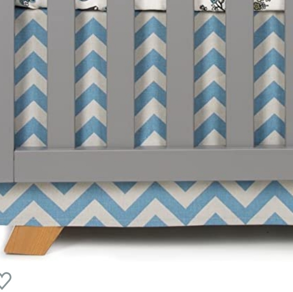 Glenna Jean North Country Blue/White Crib Skirt